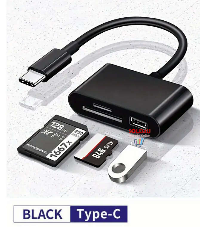 Memory Card Readers & Adapters TypeC 3 IN 1 Micro SD TF Card Reader